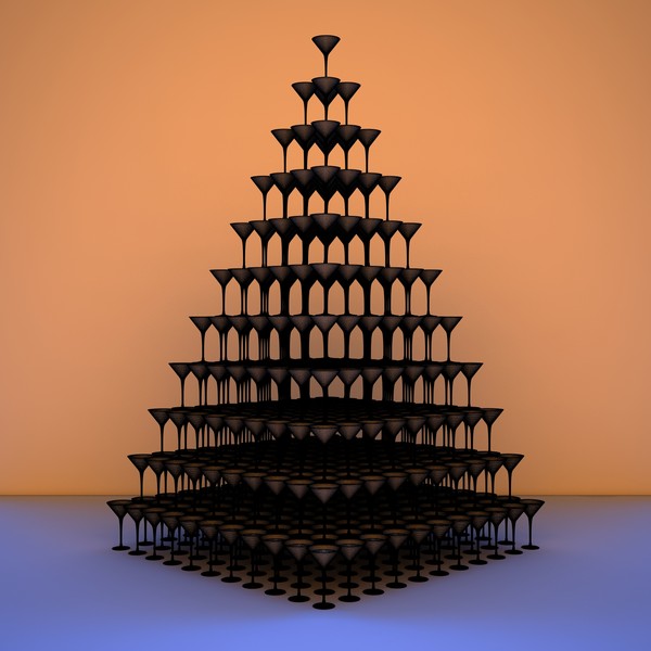 3d model martini - christmas tree - Martini - Christmas Tree by dimosbarbos